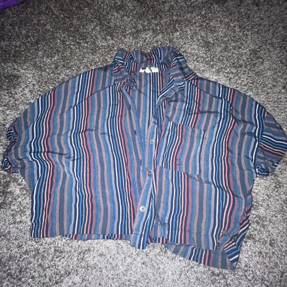 Roxy cropped button down
